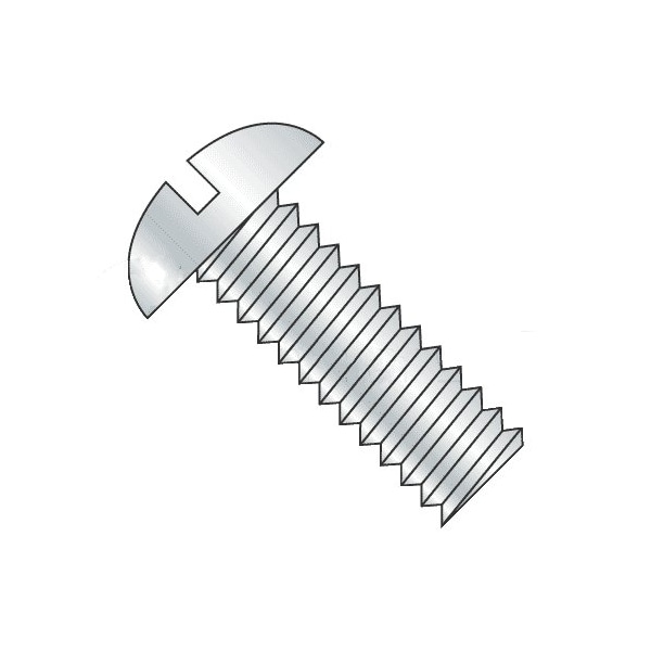 Newport Fasteners #10-24 x 5 1/2 in Slotted Round Machine Screw, Zinc Plated Steel, 850 PK 690427-850 - main